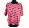 Friends Cropped T-Shirt Women’s UK Size 14 Short Sleeve Cotton Geometric Print