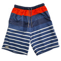 Decathlon Swim Shorts Men's UK Size M Blue White Red Striped Mesh Lined Pockets