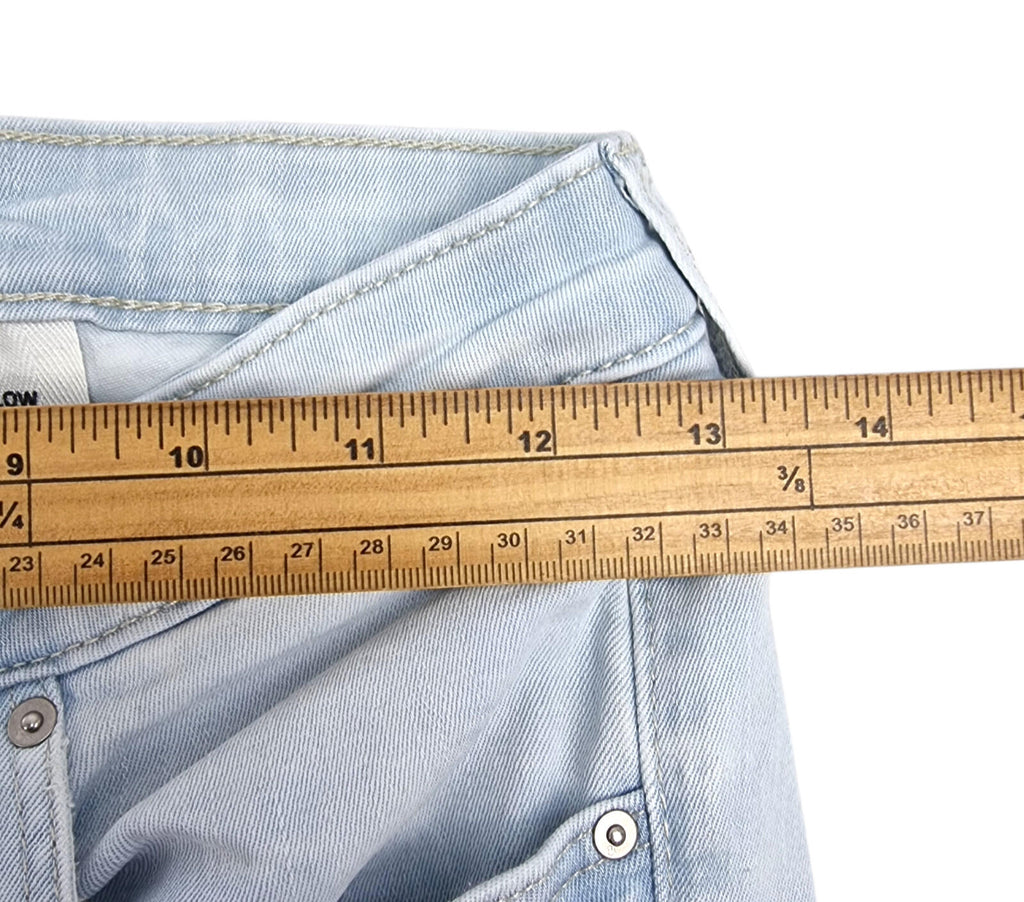 H&M Jeans Women's UK Size W27 L31 Light Blue Super Skinny Low Waist Zip Front