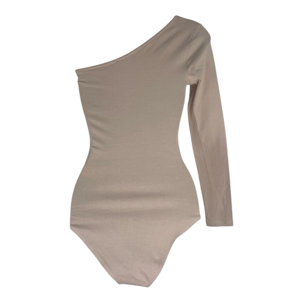 New Look Bodysuit Women's UK Size 6 Beige One Long Sleeve