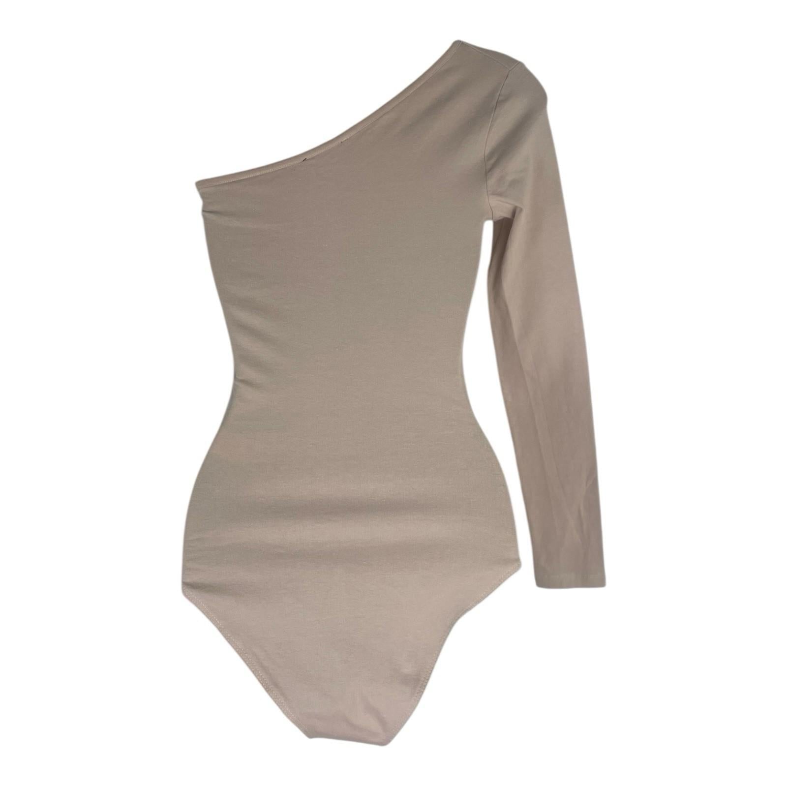 New Look Bodysuit Women's UK Size 6 Beige One Long Sleeve