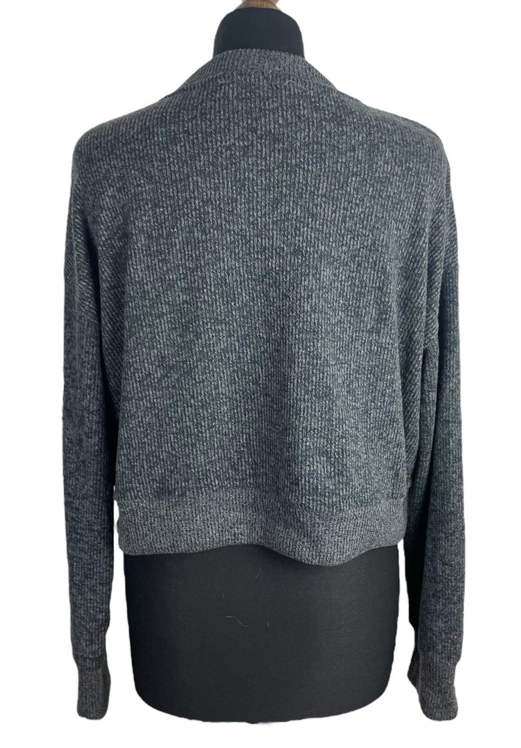 Zara Grey Cropped Jumper High Neck Women’s UK Size S