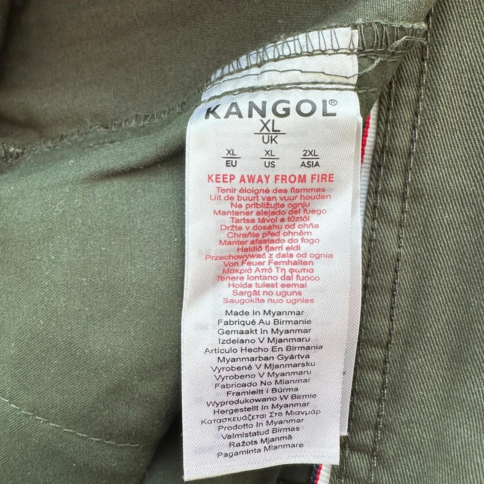 Kangol Shorts Men's UK Size XL Khaki Green Embroidered Button Up Heavy Duty