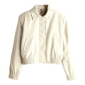 Divided Beige Crop Jacket Soft Touch Shoulder Pads Women’s UK Size XS