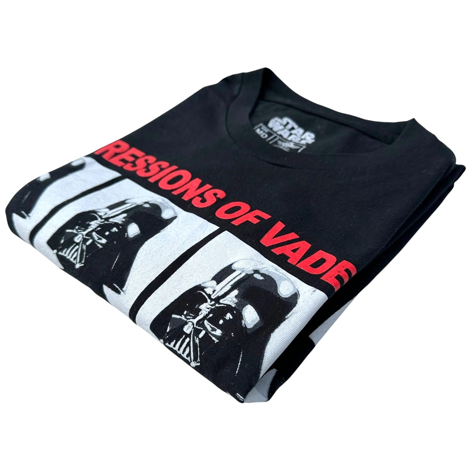 Star Wars T-Shirt Men's UK Size Medium M Vader Expressions Black Graphic Print