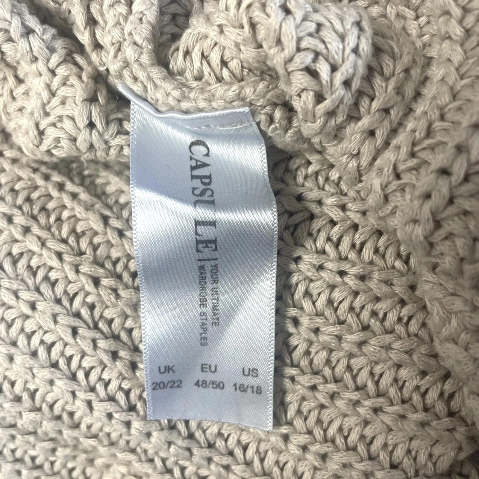 Capsule Knit Jumper Cut Out Shoulder Women's UK Size 20-22