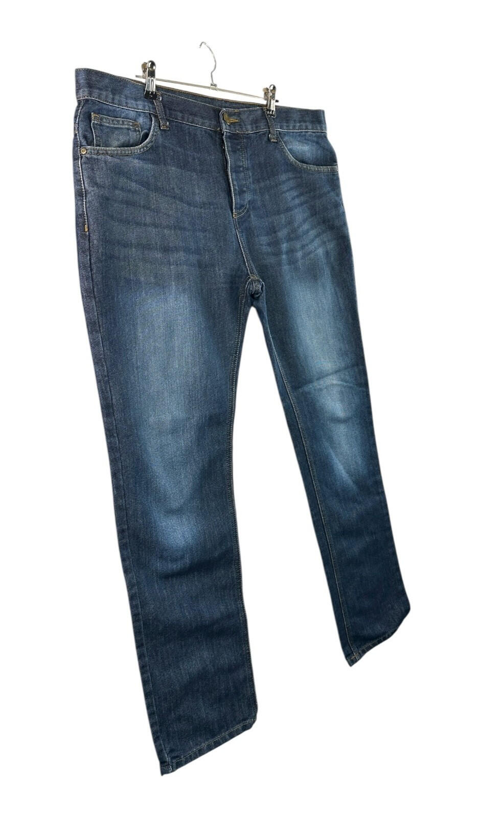 Denim Co Jeans Men's UK Size 36W 32L Blue Straight Zip Front 5 Pocket