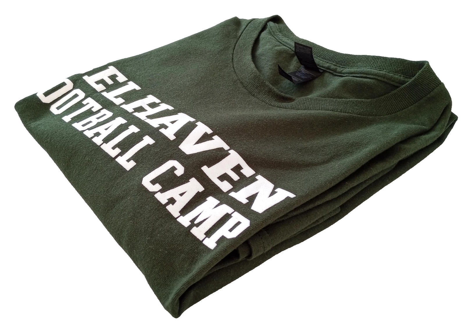 Belhaven Football Camp Graphic Print T-Shirt Men's UK Size 2XL Green 100% Cotton