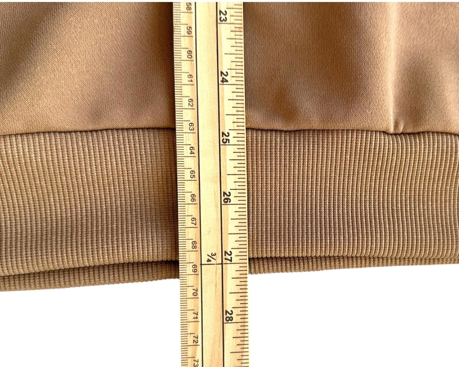 Casual Jumper Men's UK Size XL Brown Long Sleeve Crew Neck Stretch Waist Cuff