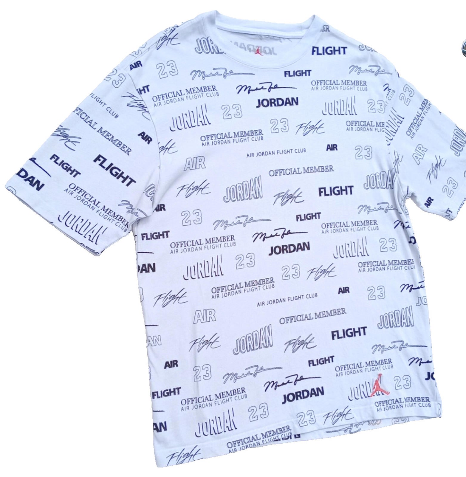 Nike Air Jordon T Shirt Men's UK Size M White 100% Cotton Graphic Print