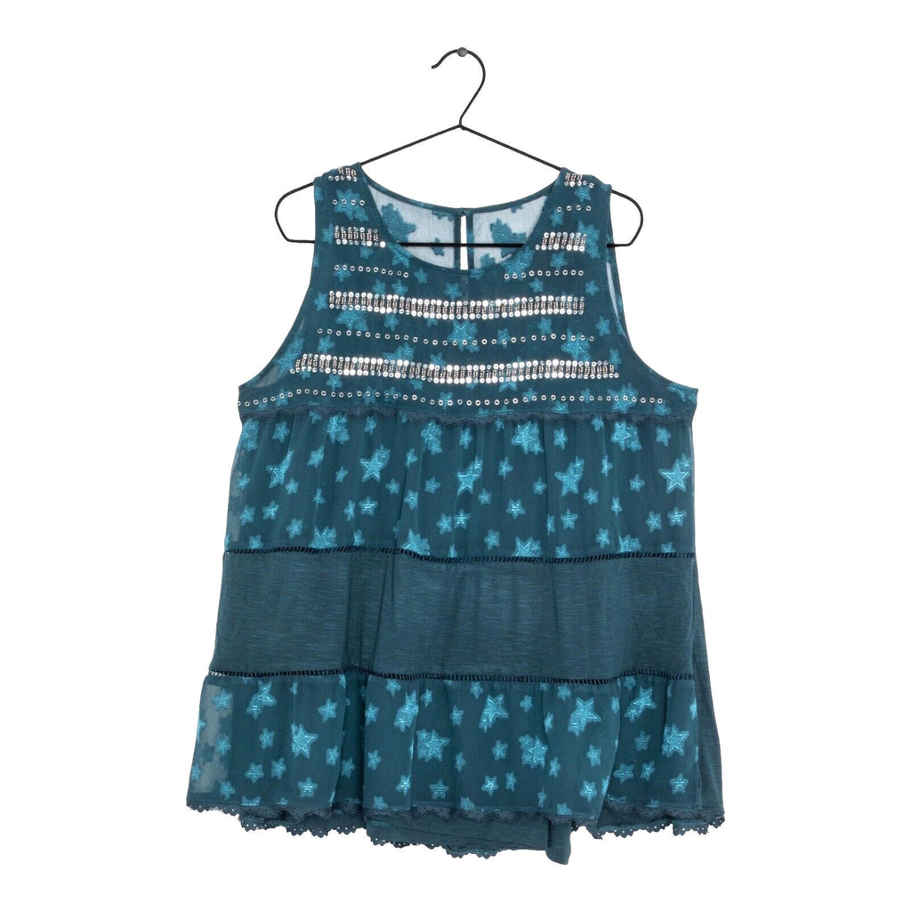 Next Starscene Tunic Top  Women's UK Size 10 Chiffon Layered Embezzled Sparkle