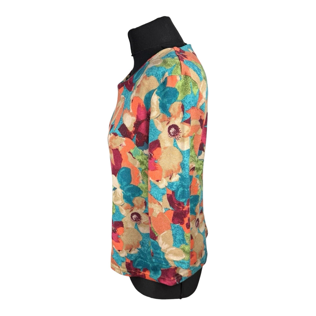 Honor Millburn Floral Top Women’s UK Size 10 3/4 Sleeve Multicolour