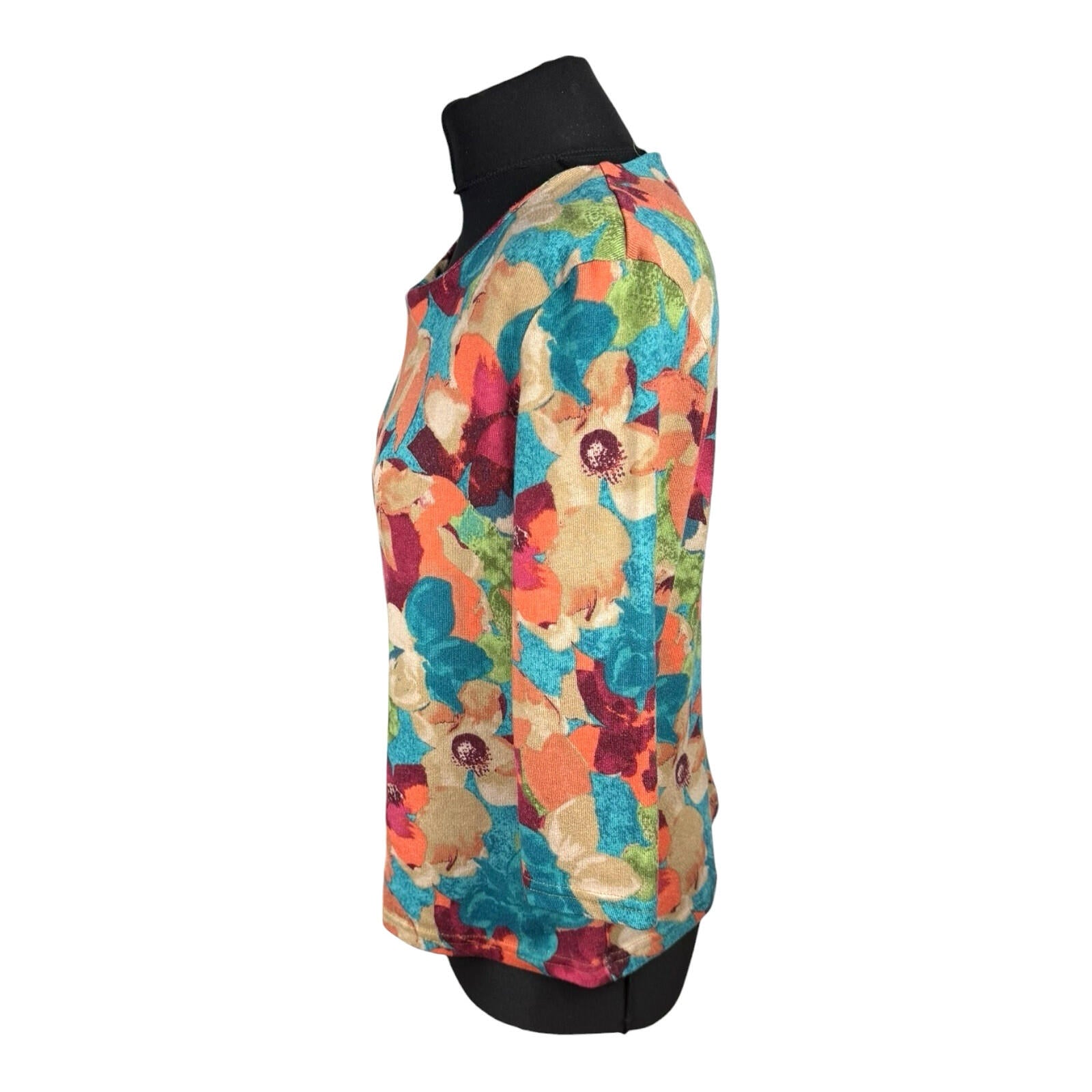 Honor Millburn Floral Top Women’s UK Size 10 3/4 Sleeve Multicolour