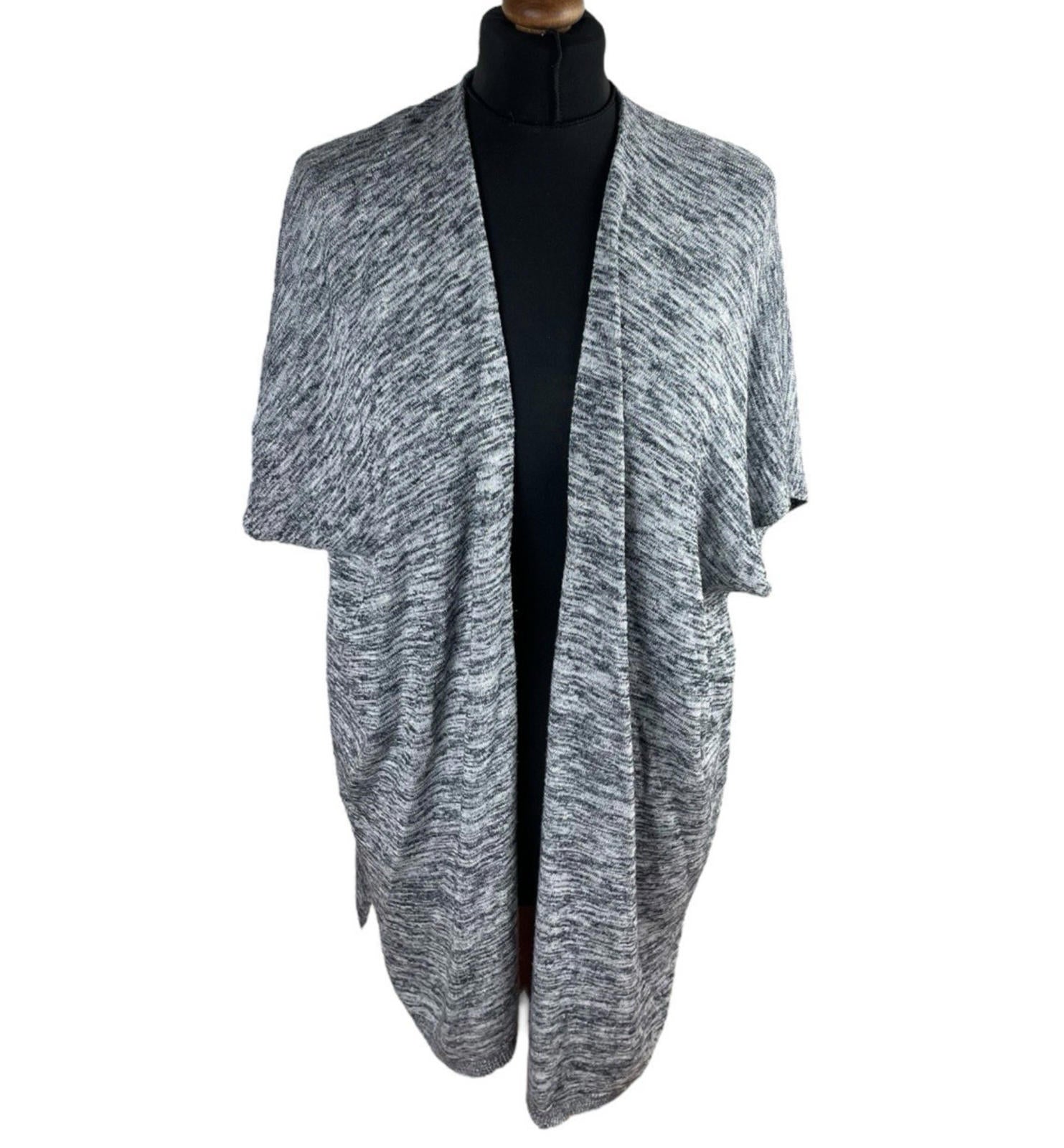 Atmosphere Grey Thin Cardigan Long Short Sleeve Women’s UK Size S/M