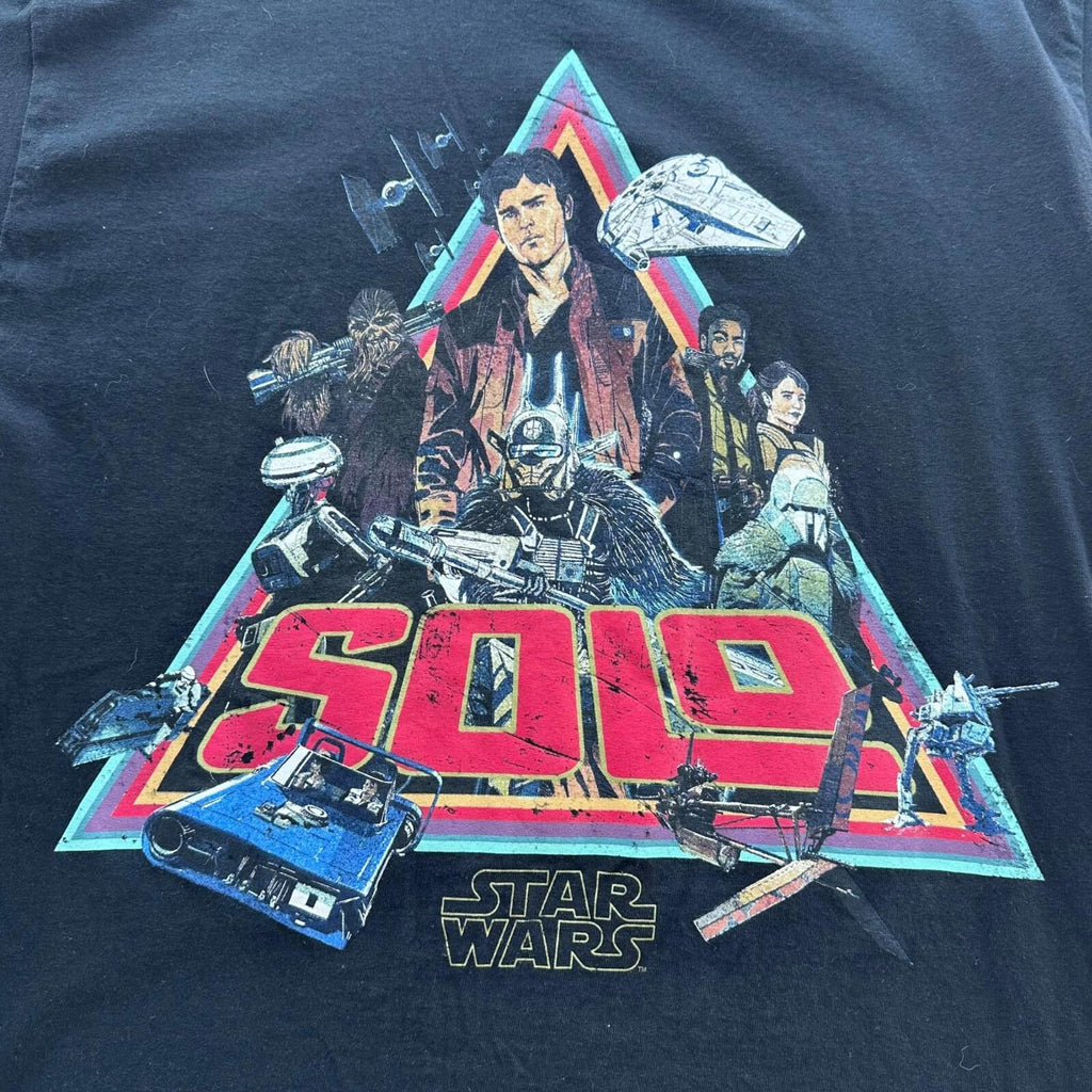 Star Wars T-Shirt Graphic Print Solo 100% Cotton Men's UK Size Large L