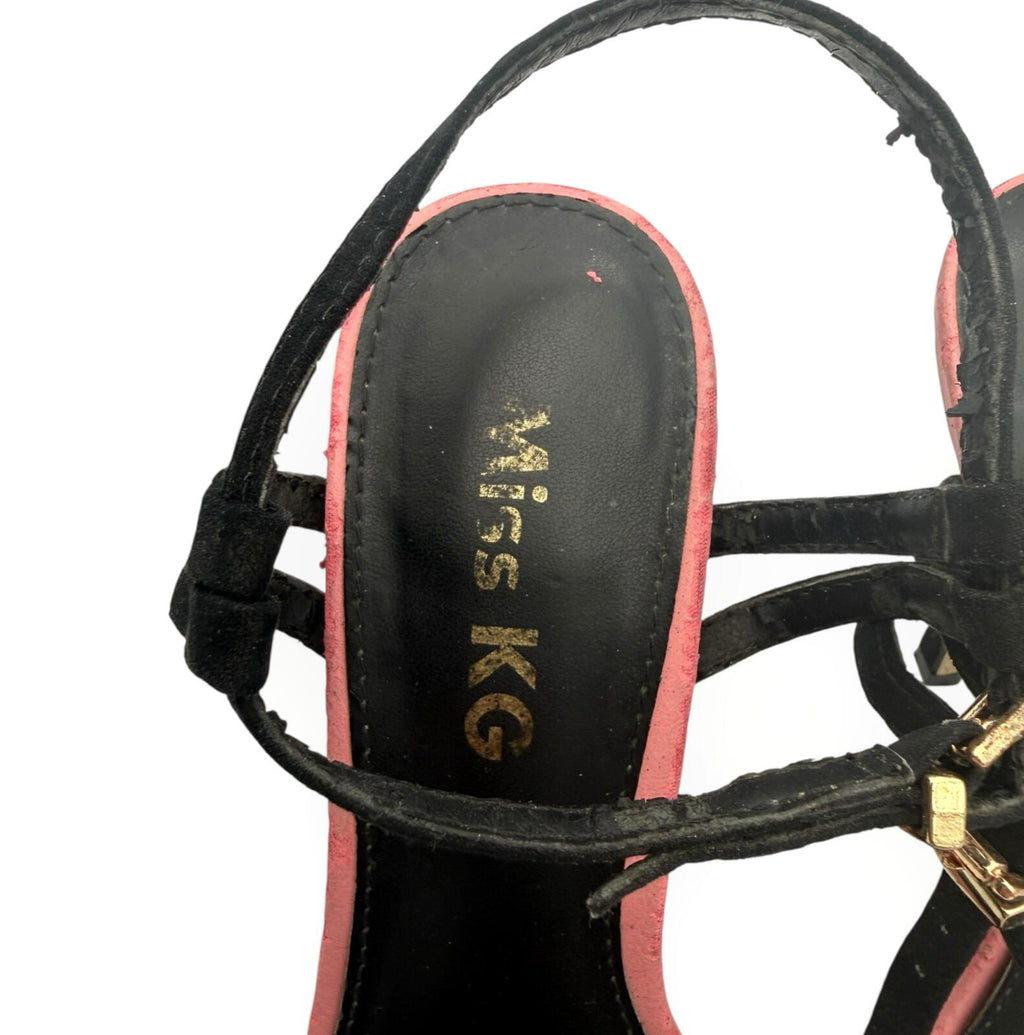 Miss KG Leopard Sling-Back Stiletto Shoes Women’s UK Size 6 Pony Fur Kurt Geiger