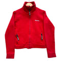 Bench Jacket Women's UK Size M Red Low Cut Stand Up Collar Jersey Zip Coat