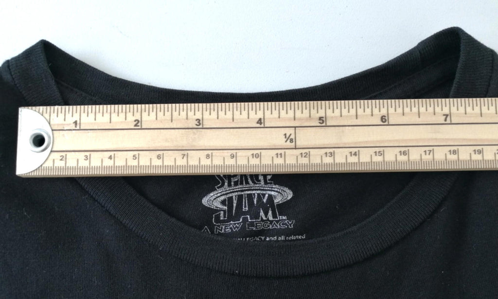 Space Jam Graphic Print T-Shirt Men's Size S/P Black 100% Cotton