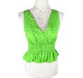 Tank Top Embroidered Cropped Green Blouse Women’s UK Size 8