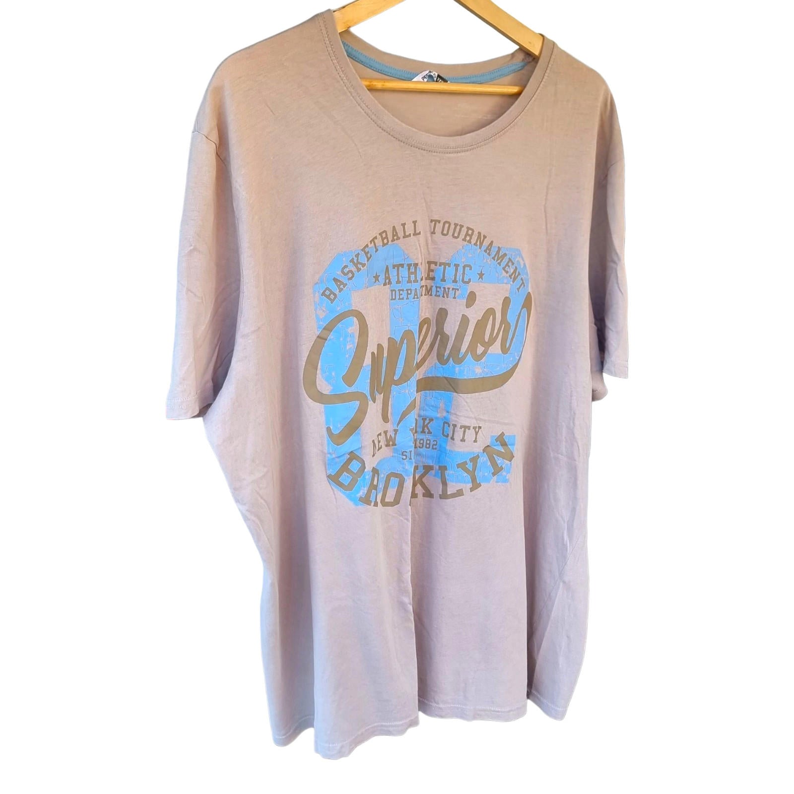 Pep & Co T-Shirt Grey Graphic Print Basketball Men's UK Size 3XL XXXL