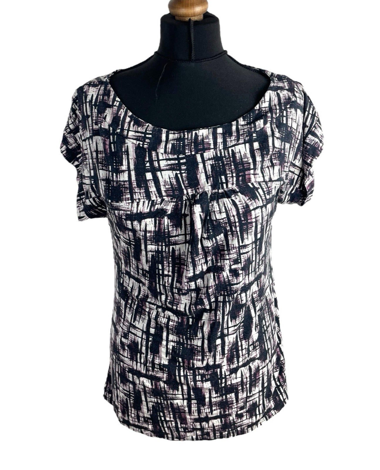 Next Black Purple T-shirt Top Flattering Women’s UK Size 10