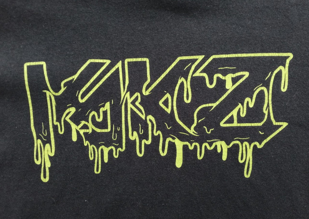 Graffiti Font Graphic Print T-Shirt Men's Size XL Black Crew Neck 100% Cotton