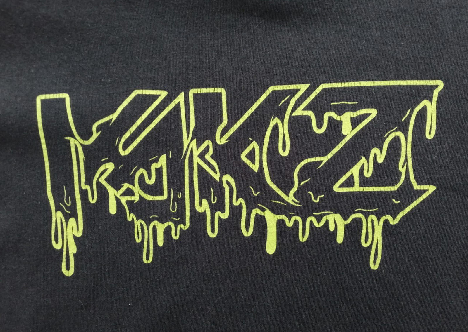 Graffiti Font Graphic Print T-Shirt Men's Size XL Black Crew Neck 100% Cotton