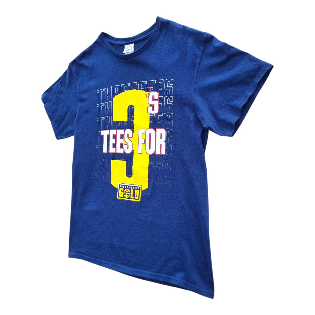 Graphic Print T-Shirt Basketball Men's UK Size M Blue Crew Neck 100% Cotton