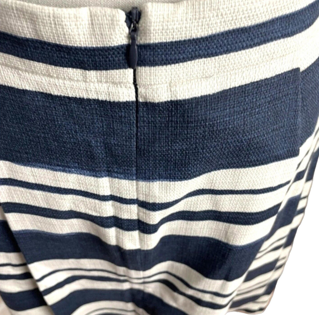 Zara Stripe Skirt High Waist Pleated Women's UK Size M (10)