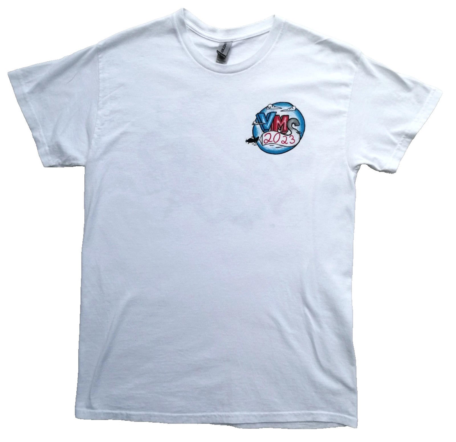 Tattoo Graphic Print T-Shirt Men's UK Size M White Crew Neck Travel Theme Gildan