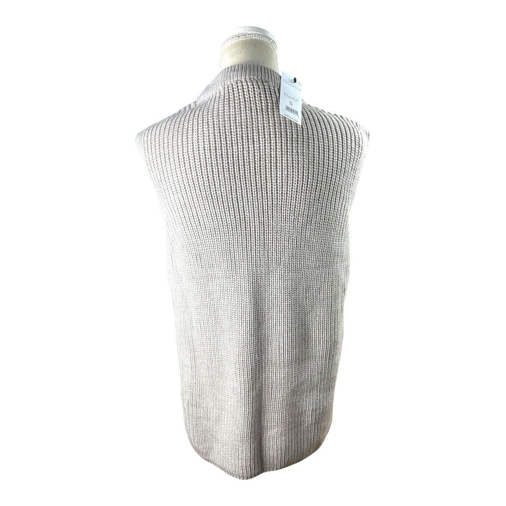 New Look Greige Knit Vest Top Tapard Jumper Relaxed Fit Women’s UK Size S