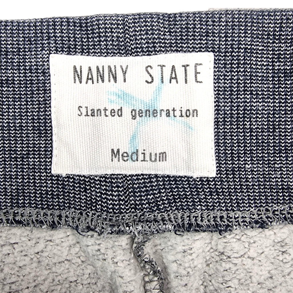 Nanny State Sweat Shorts Men's UK Size M Jersey Grey Blue Elasticated Waist