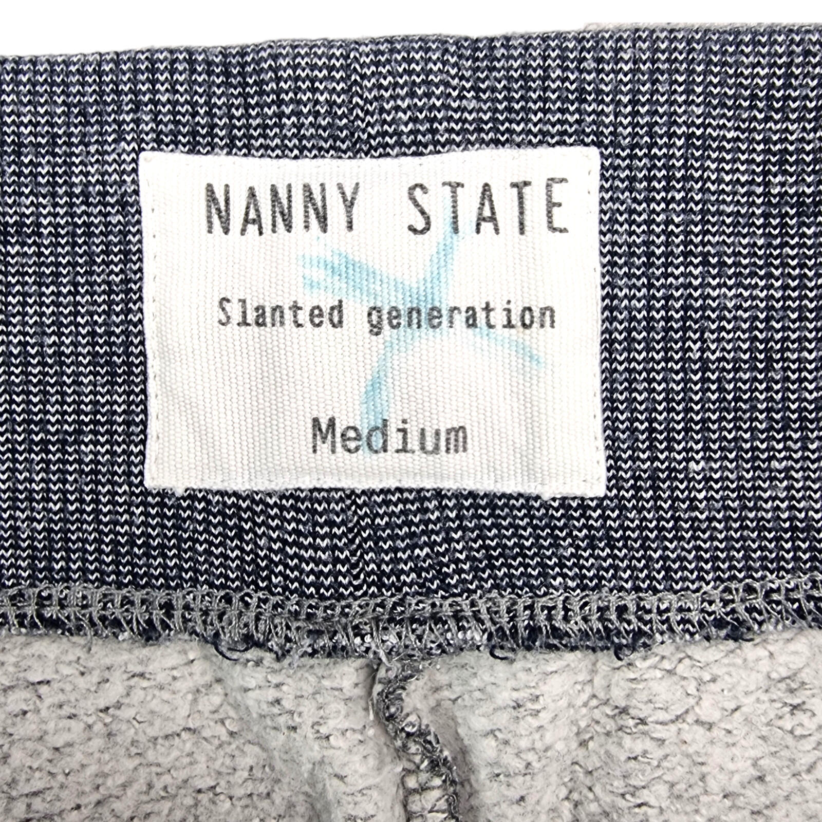 Nanny State Sweat Shorts Men's UK Size M Jersey Grey Blue Elasticated Waist
