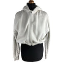 Holyfield Beige Cropped Hoodie Zip Front Quilted Arm Girls UK Age 14-15