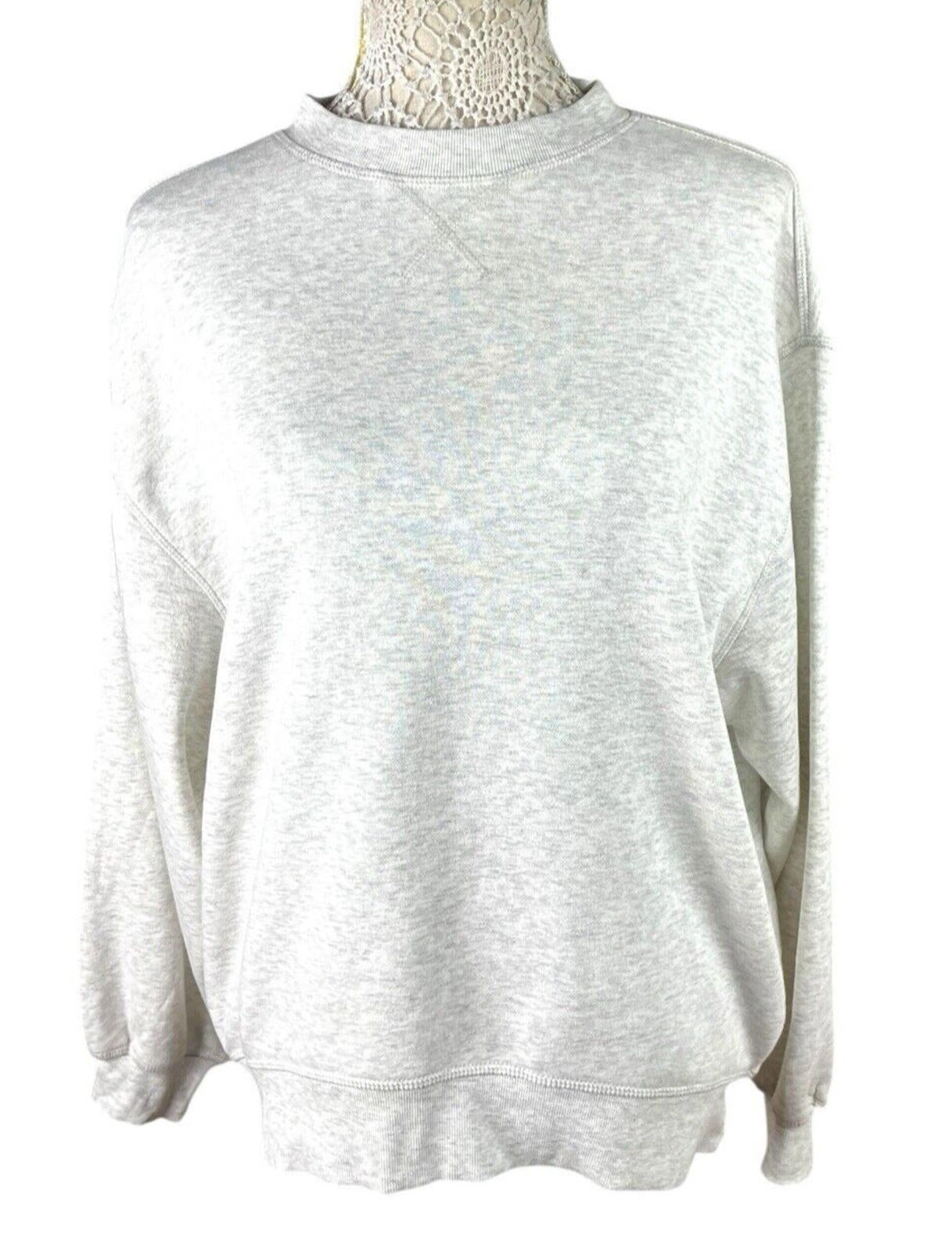 Divided Light Grey Oversized Sweater Crew Neck Fleece Lined Women’s UK Size XXS