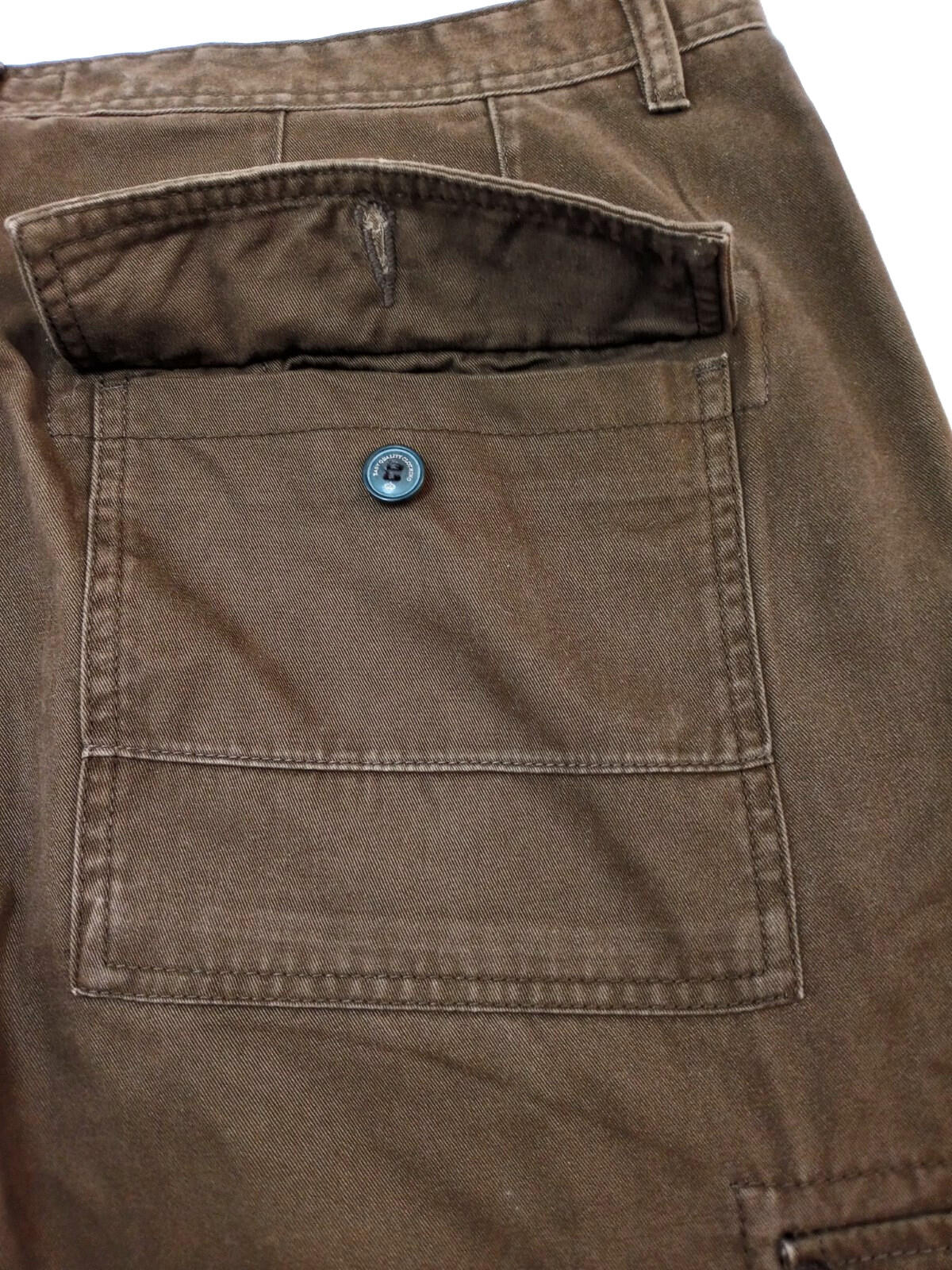 Easy Cargo Trousers Men's UK Size W38 L29 Brown 6 Pocket Design 100% Cotton
