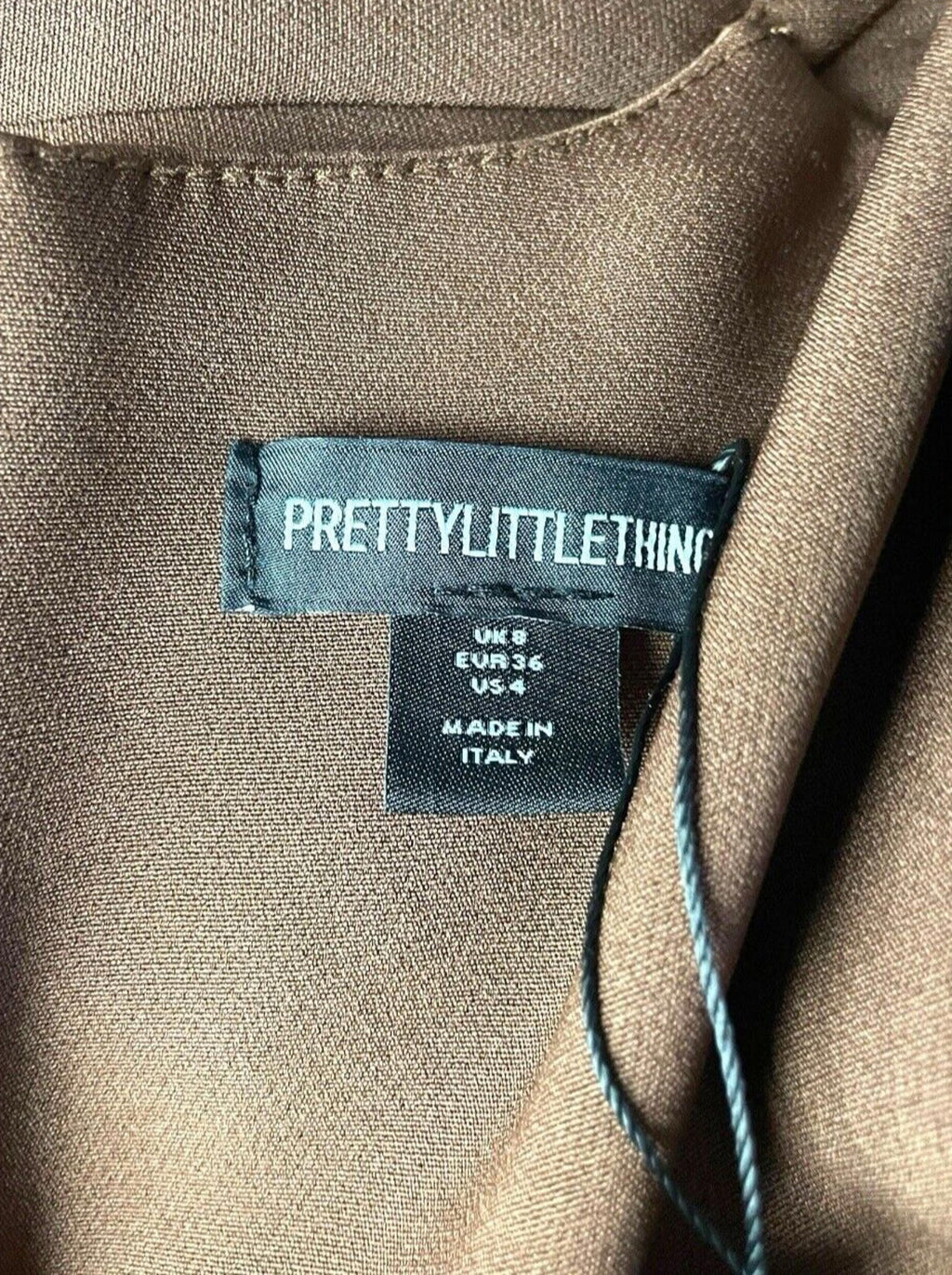 Pretty Little Thing Blazer Midi Dress Women’s UK Size 8 Chocolate Lace Trim