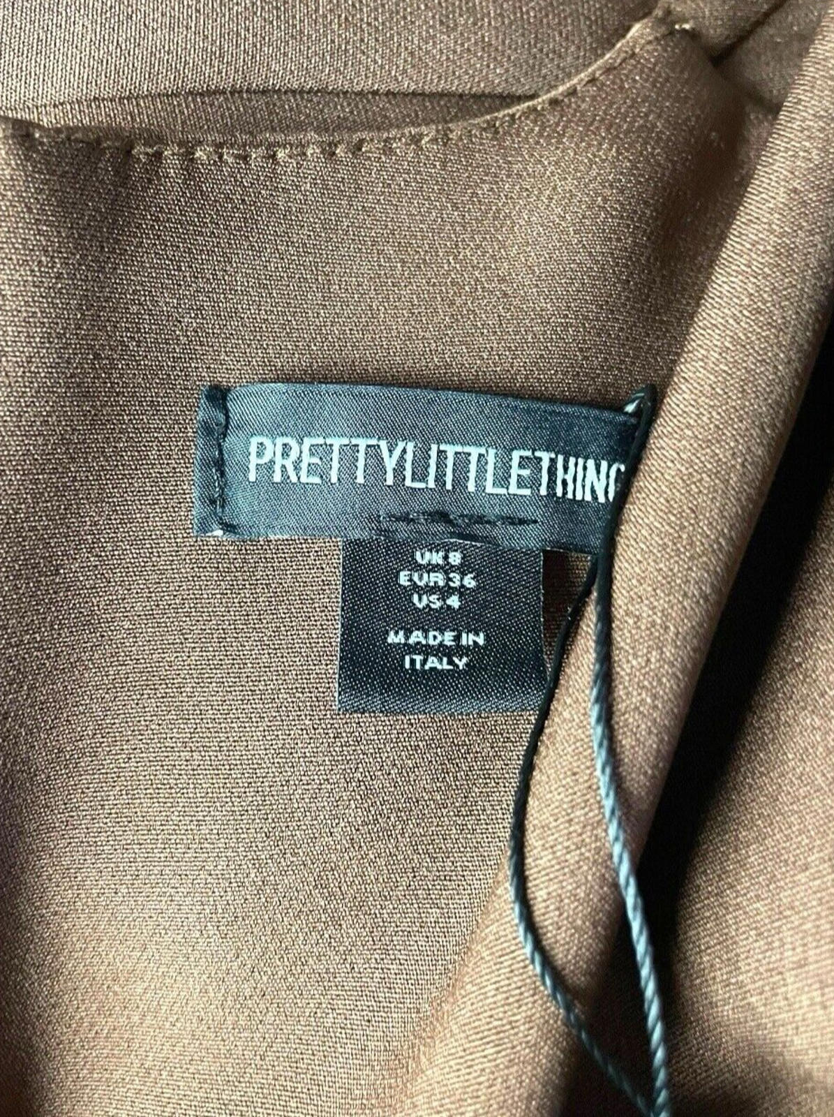 Pretty Little Thing Blazer Midi Dress Women’s UK Size 8 Chocolate Lace Trim
