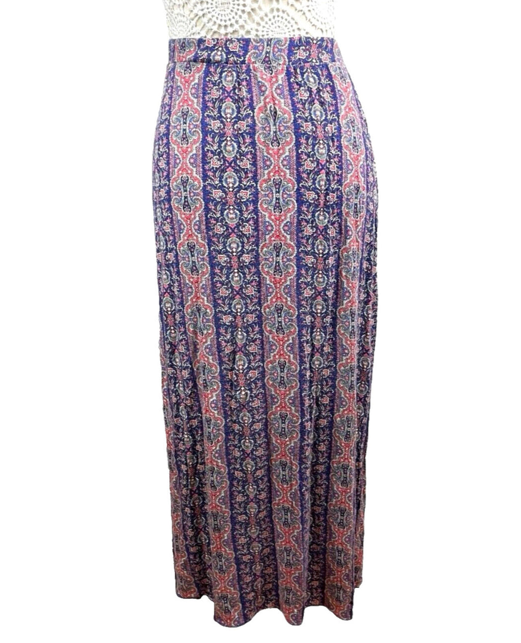 r.2.d Blue Maxi Skirt High Waist Side Slit Women’s UK Size M