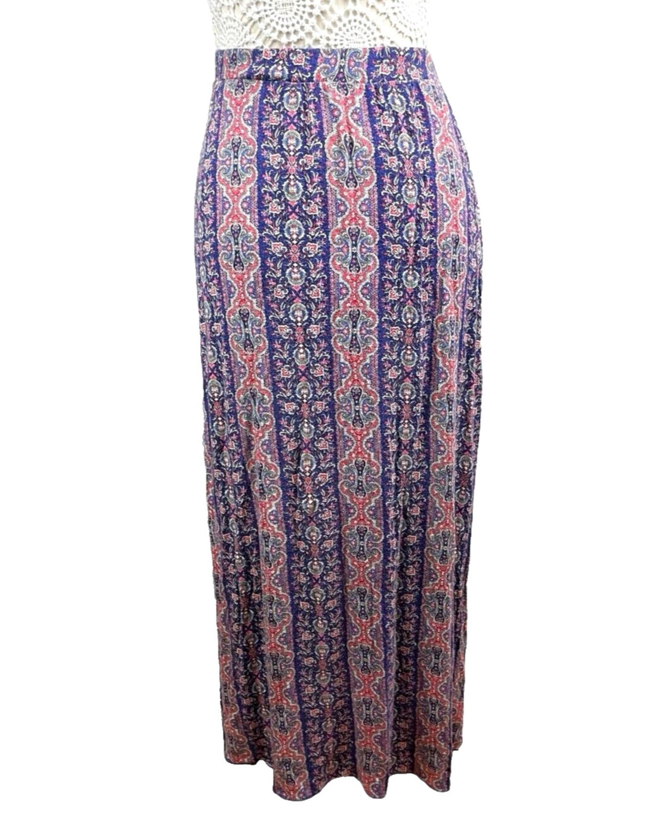 r.2.d Blue Maxi Skirt High Waist Side Slit Women’s UK Size M