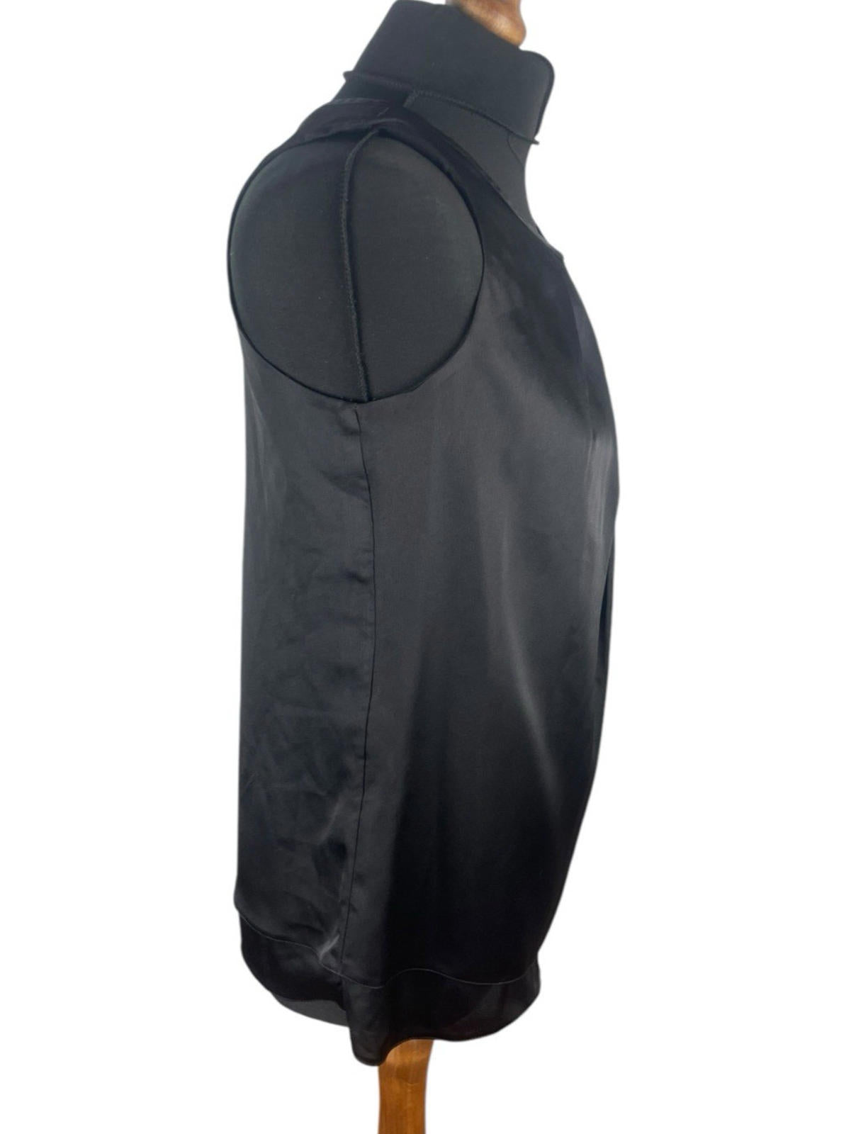 Paraphrase Black Silk Effect Tank Top Women’s UK Size S