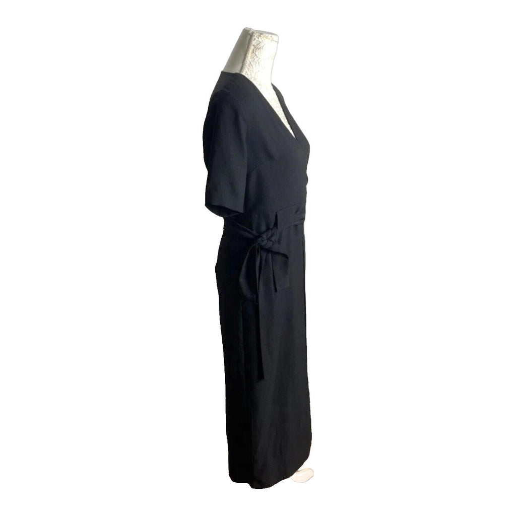 River Island Dress Black Belted Women's UK Size 8 Black