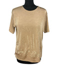 EyeCasuals Woven T-Shirt Blouse Top Women’s UK Size M / L Shirt Sleeve Sequin