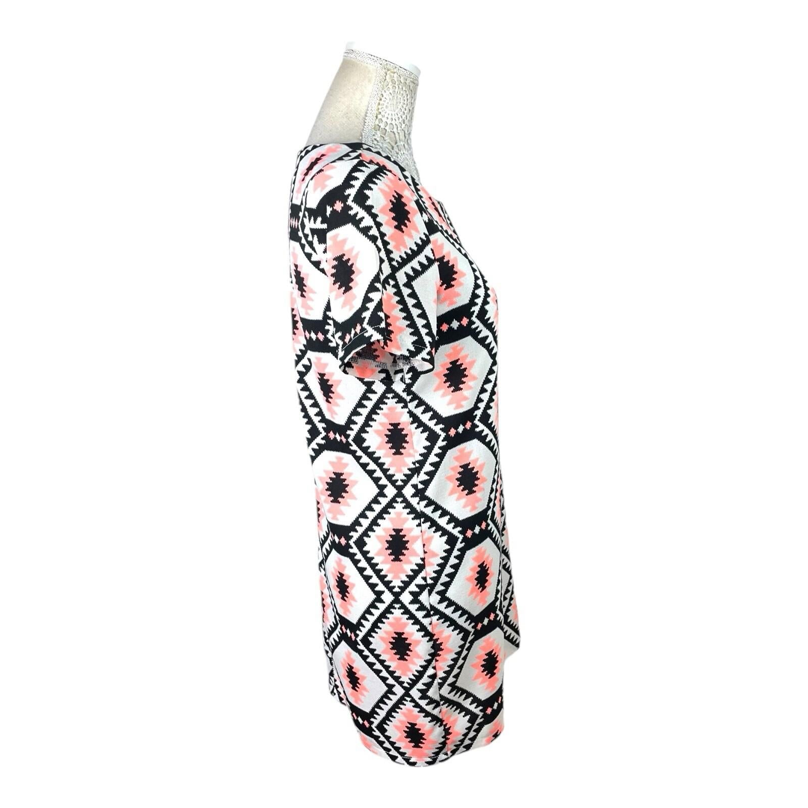 Cameo Rose Mini Dress Geometric Print Women’s UK Size 10