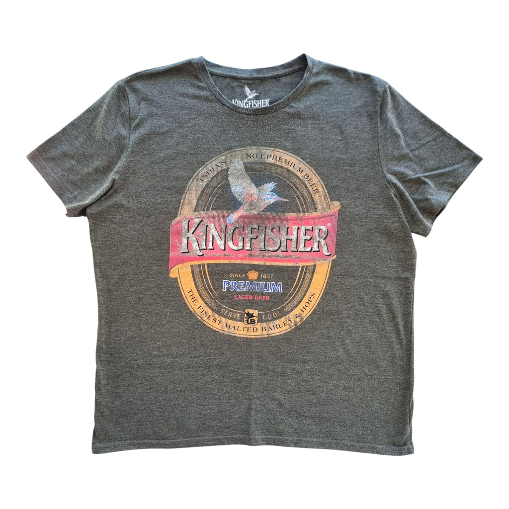 Kingfisher Beer T-Shirt Graphic Print Men's UK Size 2XL 48" - 50" Chest
