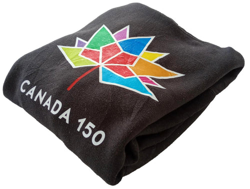 150th Canada Celebration Hoodie Men's UK Size S Black Jersey Hooded Pockets