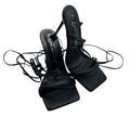 New Look Comfort Open Toe Stiletto Shoes Black Strap Up Women’s UK Size 4