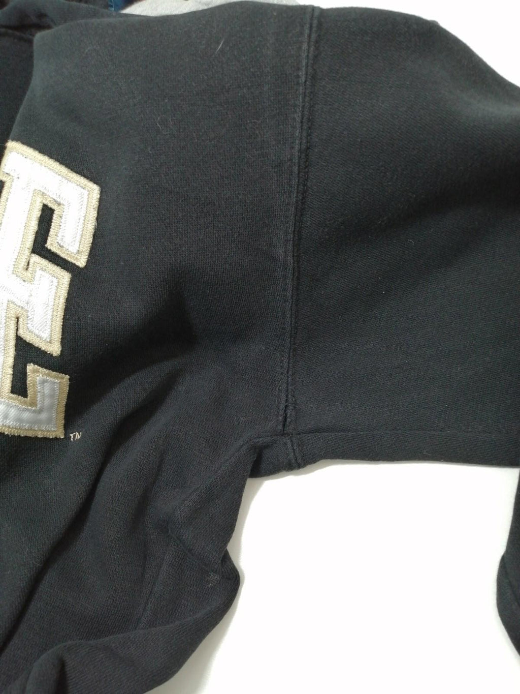 PURDUE Colour Block Hoodie Men's Size M Black Grey Jersey Hooded Pockets Sports