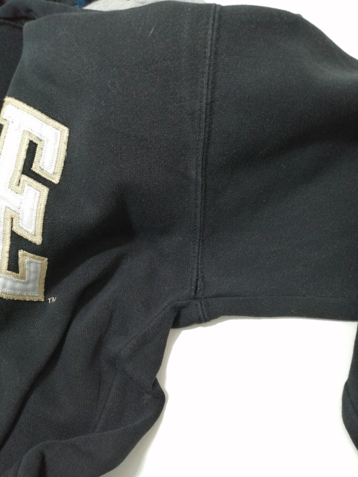 PURDUE Colour Block Hoodie Men's Size M Black Grey Jersey Hooded Pockets Sports