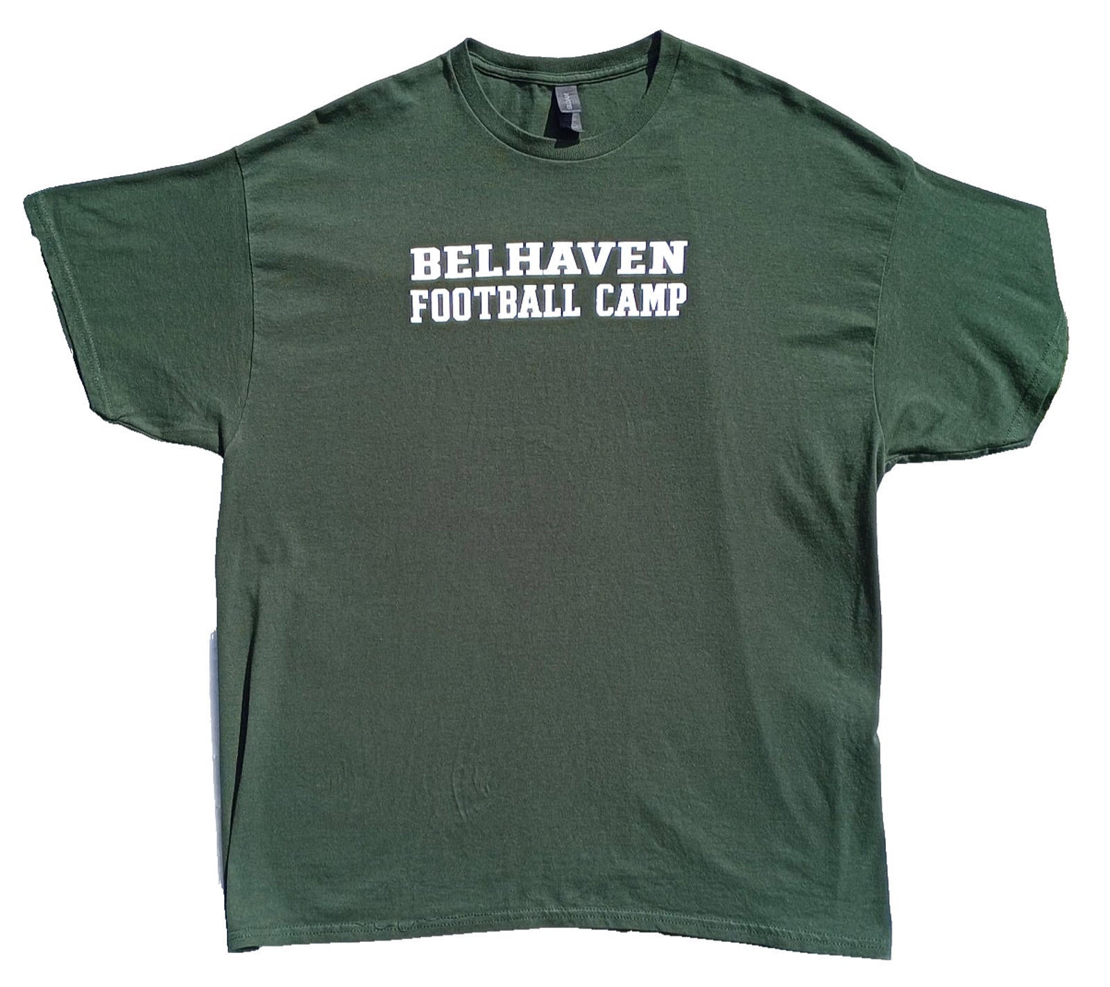 Belhaven Football Camp Graphic Print T-Shirt Men's UK Size 2XL Green 100% Cotton